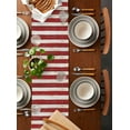 thumbnail image 5 of Hokiten Table Runners 48 Inches Long Dress Scarves, 4th of July Farmhouse Kitchen/Dining Table Runner, Short Coffee Tablerunners, Independence Day Patriotic Star 13x48 Inch, 5 of 7