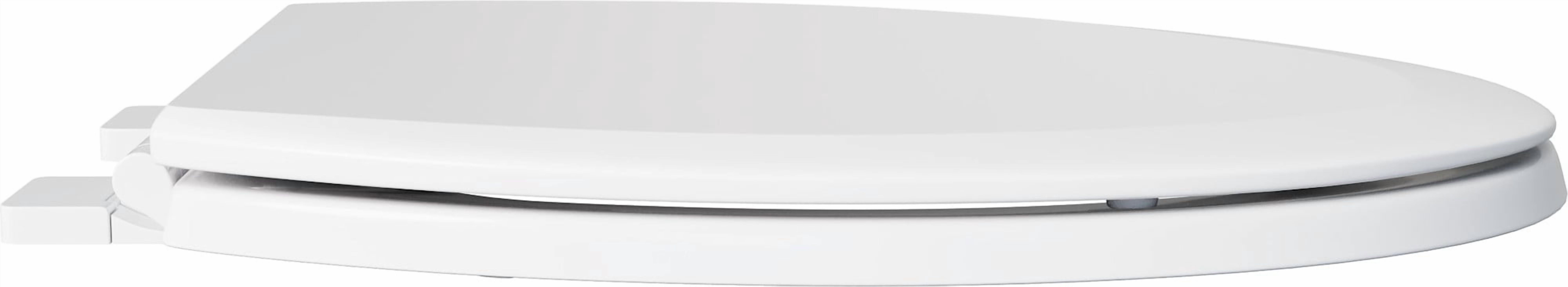 Elongated Closed Front Toilet Seat in White with Soft Close