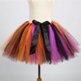 thumbnail image 3 of NIEWTR Baby Girl Romper Dress Tie-Up Straps Layered Tutu Skirt Headband Toddler Halloween Tutu Party Dress for Kids Party Pumpkin Dress Masquerade, 3 of 5