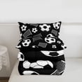 thumbnail image 5 of Erosebridal Boys Soccer Games Kids Queen Comforter Set,Football Sport Theme Bedding Comforter Set For Boys,Reversible Black 3pcs, 5 of 7