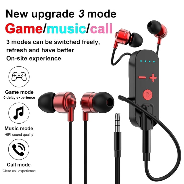 Auriculares inalámbricos 5,0, auriculares con micrófono, auriculares estéreo inalámbricos, , auriculares para , ejercicio, Rojo