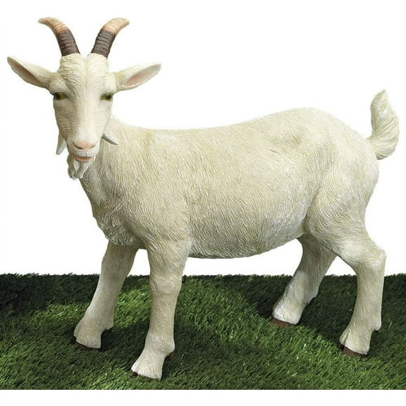Bits and Pieces 16-1/2" High Goat Garden Statues, Lifelike, Durable Resin, Hand-Painted