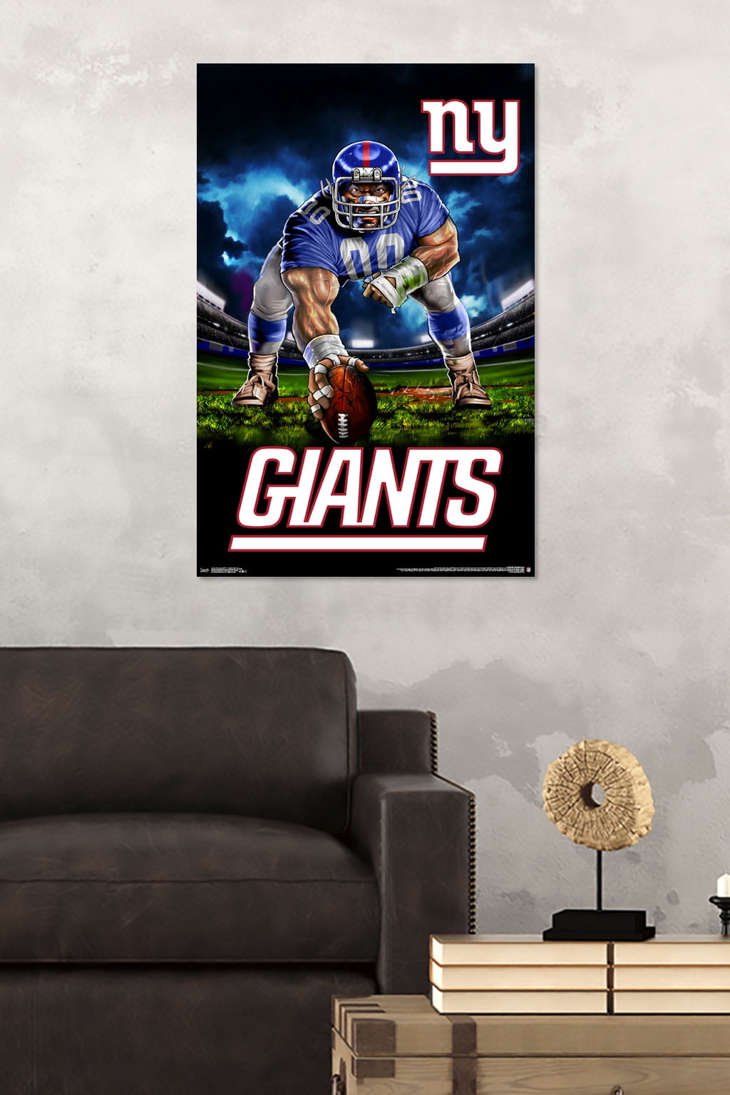 NFL New York Giants 3D Logo Series Wall Art - 12x12 2507439 - The Home Depot