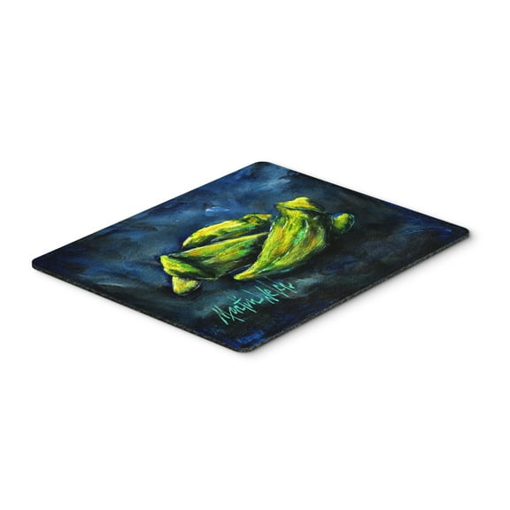 Carolines Treasures MW1229MP Okra Bleu Mouse Pad Hot Pad or Trivet Large multicolor