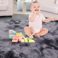 thumbnail image 5 of Garvee 6' x 9' Fluffy Shaggy Area Rug Soft and Thick Shag Rug Non-Slip Carpet for Bedroom Nursery Home Decor Rug, Dark Gray, 5 of 6