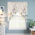 thumbnail image 6 of Watercolor Spring Floral Kitchen Window Curtains, Swag Curtains Valance for Bedroom Living Room Bathroom, Farmhouse Daisy Green Botanical Rod Pocket Window Curtain Block Drapes 2 Panels 36"x63", 6 of 9