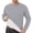 Grey, variant on Men's Thermal Base Layer Top, Fleece Lined Long Sleeve Shirt, Thickened Warm Undershirt for Winter, Can Be Worn Alone As Casual Tee, Solid Color Versatile Staple, Essential