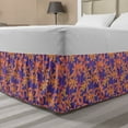 thumbnail image 1 of Island Bed Skirt, Pastel Hawaiian Coconut Palm Tree Jungle Rainforest Aloha Hawaiian, Elastic Bedskirt Dust Ruffle Wrap Around for Bedding Decor, 4 Sizes, Blue Violet Apricot and Pink, by Ambesonne, 1 of 2