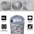 thumbnail image 4 of Animal Print 20 Oz Stainless Steel Skinny Tumbler – Vacuum Insulated Slim Travel Cup with Lid & Stainless Steel Straw, 360° Full Wrap Printed Tumbler for Home, Office & Outdoor Use, 4 of 6