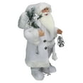 thumbnail image 5 of Northlight 24" White Silver Santa Claus with Lantern Christmas Figure, 5 of 5