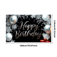thumbnail image 3 of Decorative Design Birthday Banner Elegant Flower Birthday Party Celebration Background for Event Decoration Indoor Party Holiday, 3 of 8