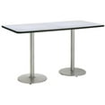 thumbnail image 3 of KFI Studios Mode 3.5' x 6' Bistro Table, Grey Nebula, Silver, 3 of 3