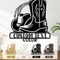 thumbnail image 5 of KAINSY Personalized Western Wall Decor Metal Signs, Rustic Cowboy Hat & Boot Silhouette, Cowboy Metal Name Sign Customized, Vintage Howdy Wall Art Gifts for Home Bedroom Speakeasy Decor Color05, 5 of 7