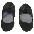 thumbnail image 4 of Pantuflas plegables portátiles para mujer, de 24,5 cm, para viaje, interiores, de algodón, con suela silenciosa, talla única (negro), 4 of 6
