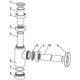 thumbnail image 4 of Juego de trampas para botellas Premium, con tubo de desagüe/tubo de salida para lavabo de baño, fregadero de cocina, lavabo (cromado), 1 Uds., 4 of 5