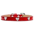 thumbnail image 1 of Silver Heart Widget Dog Collar Red Ice Cream Size 20, 1 of 1