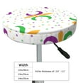 thumbnail image 4 of Easygdp Mardi Gras Carnival1 Easy To Install Bar Chair Cover&Cound Chair Cover&Elastic Stool Cover, Washable&Bottom With Elastic Edge - 14 Inch, 4 of 7