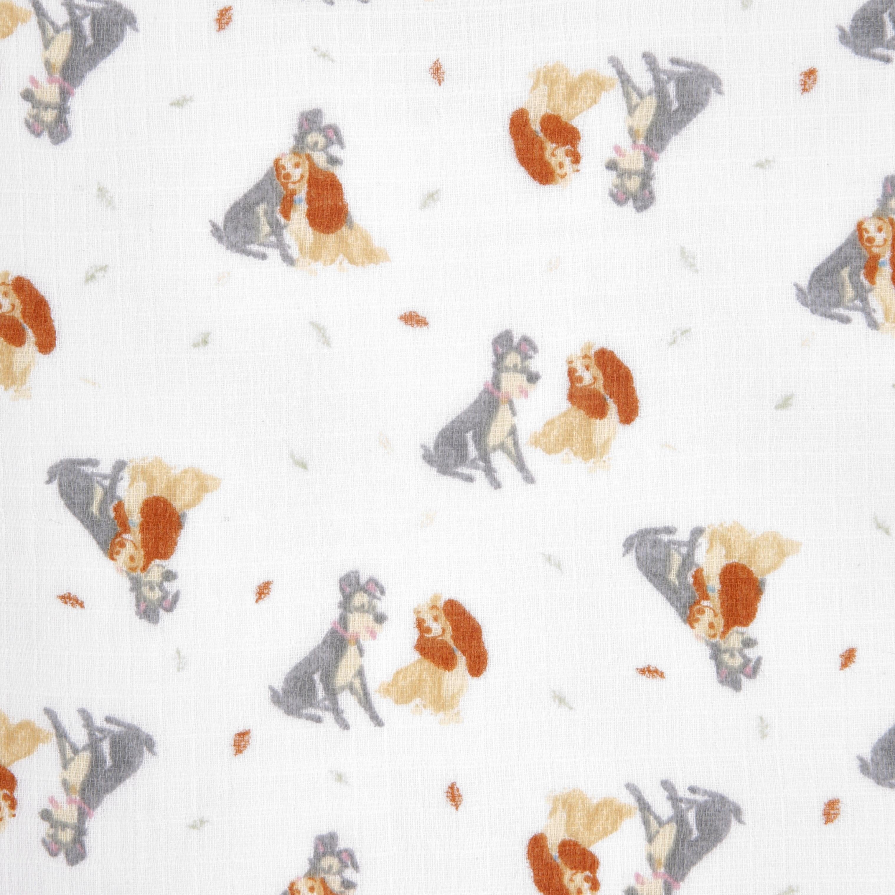 aden + anais x Disney Baby, Cotton Muslin Swaddle Blanket, Disney + Friends, Unisex, Infants, 4-Pk