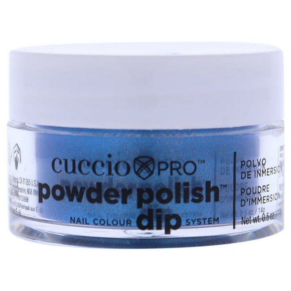 Pro Powder Polish Nail Colour Dip System - Blue With Pink Glitter by Cuccio for Women - 0.5 oz Nail Powder