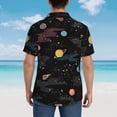 thumbnail image 3 of Lsque Galaxy pattern Hawaiian Shirt for Men, Unisex Summer Beach Casual Short Sleeve Button Down Shirts-X-Large, 3 of 9