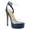 Blue, variant on FSJ Women Sexy Peep Almond Toe Transparent Strap Sandals Platform Buckle Stiletto High Heels Party Banquet Date Shoes Size 5 Black