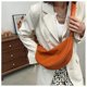 thumbnail image 5 of Orange Nylon messenger bag women's trendy bag light small shoulder bag armpit bag simple shoulder canvas bag, 5 of 5