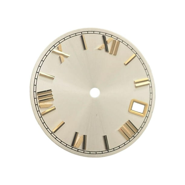 Esfera de reloj Yuyangstore 28,5 mm diseño vintage con calendario