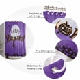 thumbnail image 6 of Halloween Purple Sky Moon Black Cat Pumpkin Shower Curtain Set ，Waterproof Fabric Shower Curtains Shower Curtains for Bathroom,Bathroom Decor 60"x72", 6 of 6