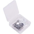 thumbnail image 6 of 40 Sets Cabochon Ear Studs Setting Stainless Steel Stud Earring (Tray 8 10 12 14mm) with Transparent Glass Cabochons Stud Earring Sets with Loop for DIY Earrings Making, 6 of 7