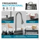 thumbnail image 5 of Fregadero Tarja de Cocina Acero Inoxidable 75×45 cm con Grifo Cascada & Extraíble, Antihuella – Incluye Tabla, Colador y Dispensador de Jabón - Negro Matte, 5 of 7