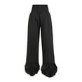 thumbnail image 5 of BLOCLOALO Baggy Pants Linen Pants Summer Women's Linen Pants Fashionable Double Layer High Waisted Wide Leg Pants Loose Pants Lounge Pants Pants with Pockets Black L, 5 of 7