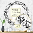 thumbnail image 5 of DESIGN ART Designart 'Web Pattern' Printed Modern Mirror - Oval or Round Wall Mirror - Black 32in.x32in., 5 of 5