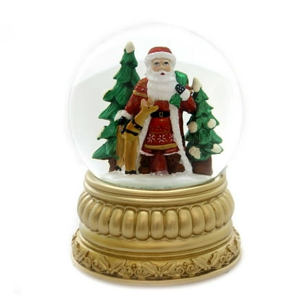 Old World Christmas Nordic Santa Water Snow Globe Glass Holiday Sparkle 54006