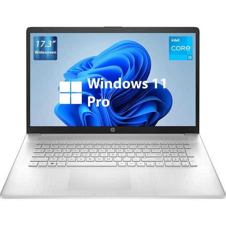 HP 2023 17.3" Business Laptop, Widescreen HD+ 1600 x 900 Display, Intel Quad-Core i3-1125G4 up to 3.7 GHz, 8GB DDR4, 256GB SSD, 9.5 Hours Battery, USB C, HDMI, Bluetooth, WiFi, Windows 11 Pro