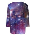 thumbnail image 4 of Wanfds Multicolor 2024 New Condition 3/4 Sleeve Tops For Women Spring Fitted Crew Neck Three-Quarter Sleeve Top XXXL, 4 of 5