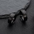 thumbnail image 2 of Unisex Stainless Steel Ring, Geometric Style in Black, Durable and Stylish Ring for Everyday Wear, 2 of 5