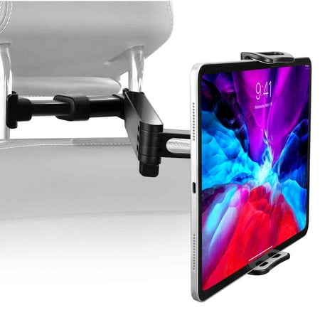 Car Headrest Mount for iPad and Tablets - Essential Travel Accessory for Road Trips - Back Seat Tablet Holder for vivo Pad Fits All 4-11" Devices & all Headrest Rods