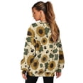thumbnail image 2 of HELLHERO Sunflower Paw Print Fall Sweatshirt for Women Trendy 2025 Fall Oversized Sweatshirt Long Sleeve Crewneck Pullover Tops Size S, 2 of 7