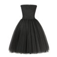 thumbnail image 4 of Vestido negro de maléfica para niños, disfraz de Halloween gótico de bruja oscura, vestido de tutú con capa de plumas, disfraz de hada de la Reina Malvada, 4 of 5
