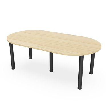 7 Foot Racetrack Conference Room Table Power And Data  Post Legs
