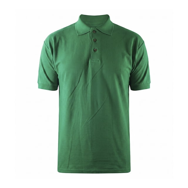 Playera Polo Pique George para Hombre Manga Corta Verde Talla CH