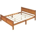 thumbnail image 3 of Queen Size Wood Platform Bed with Headboard No Box Spring Needed Wood Slat Support, 3 of 8