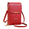 thumbnail image 2 of HonestMatter Crossbody Phone Purse, Phone Case Wallet with Touchscreen Window, Crossbody Phone Wallet for Women, PU Leather Small Crossbody Bag, Red, 2 of 4