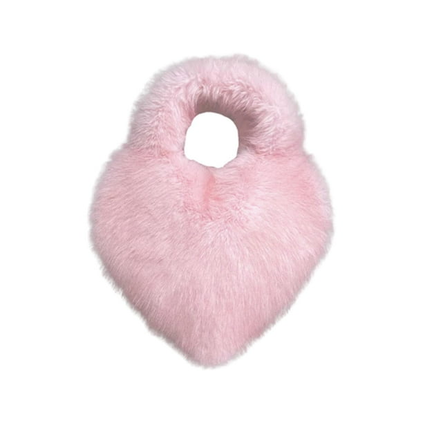 Bolso de peluche para mujer, ligero, para fiestas, moderno, para vacaciones Bolso corto rosa