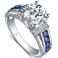 thumbnail image 2 of 2 CT Moissanite Ring for Women, 925 Sterling Silver, 2 of 7