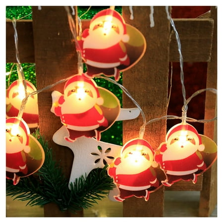 

Christmas Lighting Decoration LED 2D / 3D Xmas Themed Pendant String Lights Xmas Party Decor Supplies Santa Claus 2 2 meters 10 LEDs