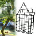 thumbnail image 2 of THHEIC Square Metal Wire Suet Bird Feeder Cage, Durable Outdoor Hanging Feeder for Woodpeckers, Rust Proof Garden Bird Cage with Easy Clean Design and Suet Holder, Bird Feeder, 2 of 9