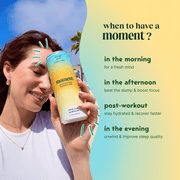 Moment Adaptogen Drink Mango Glow Sparkling Soda, 11.5 Oz, 12 Pack Cans