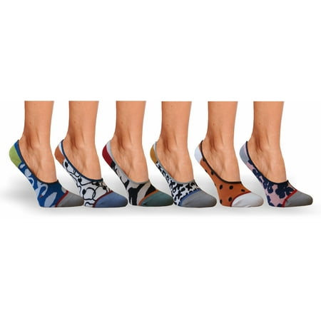 

Women’s Premium Fashion Jacquard Comfortable No Show Loafer Socks Invisible Liner Socks with Nonslip Grip 3 or 6 pairs