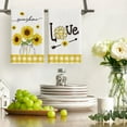 thumbnail image 2 of SM-XLHN Buffalo Plaid Yellow Hello Sunshine Sunflowers Love Summer Kitchen Towels Dish Towels, 18x26 Inch Farmhouse Decoration Hand Towels Set of 4, 2 of 6